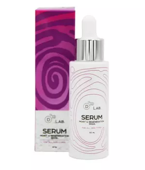 Сыворотка для лица D2 Lab МУЦИН УЛИТКИ Serum Moist &amp; Regeneration Snail, 50 мл