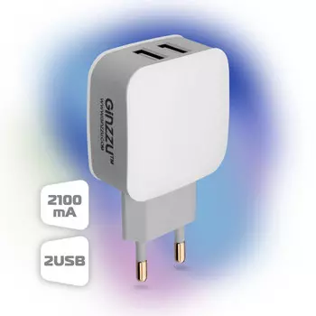 СЗУ Ginzzu GA-3008W 2USB 2.1A White