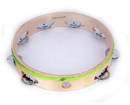 Тамбурин Fleet TH10-8C с 8 бубенцами и прозрачной мембраной 10 дюймов