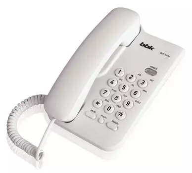 Телефон проводной BBK BKT-74 RU белый