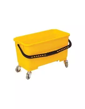 Тележка для мытья окон и уборки 24 л LAIMA PROFESSIONAL, на колесах, отжим для окномоек и PVA швабр, 606662