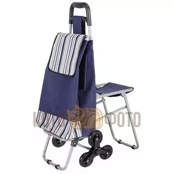 Тележка с сумкой С302 Полоски Рыжий кот