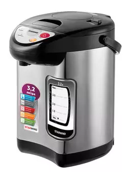 Термопот Starwind STP2232 черный/серебристый