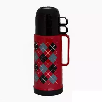 Термос c двумя чашками Attribute Tartan Red 1л