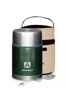 Термос с супер-широким горлом для супа и еды Арктика 306-800А 0,8л, молотковая эмаль