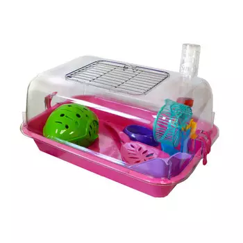 Террариум средний с метал. дверкой с комплектацией прозрачный 40*27*18 см