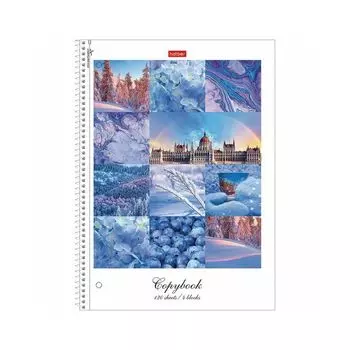 Тетрадь А4 120 л. HATBER спираль, клетка, обложка твердая, 4 разделителя, "Краски дня", 120Ттр4В1сп_21072 (15 шт.)