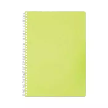 Тетрадь А4, 80 л., HATBER, гребень, клетка, обложка пластик, DIAMOND NEON-ЖЕЛТАЯ, 80Т4B1гр_02037, T165461