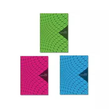 Тетрадь, А4, 80 л., HATBER, скоба, клетка, обложка картон, New Line (3 вида), 80Т4В3, (9 шт.)