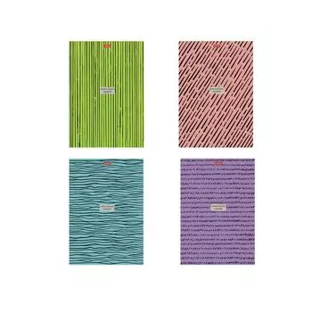 Тетрадь А4, 96 л., HATBER, гребень, клетка, обложка картон, Simple design (4 вида), 96Т4В1гр