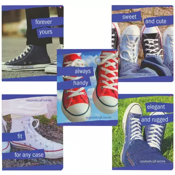 Тетрадь А5, 48 л., АЛЬТ, скоба, клетка, гибридный лак, КЕДОМАНИЯ (5 видов), 7-48-014, (20 шт.)