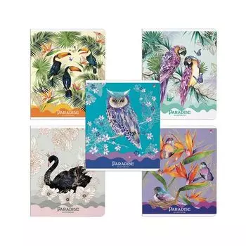 Тетрадь А5 48 л. АЛЬТ скоба, клетка, глиттер, "СКАЗОЧНЫЙ МИР 2" (5 видов), 7-48-447 (60 шт.)