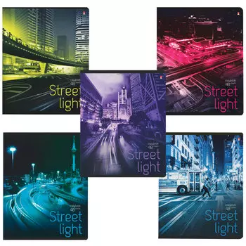 Тетрадь А5, 48 л., АЛЬТ, скоба, клетка, глянцевый лак, РИТМ МЕГАПОЛИСА (5 видов), 7-48-653, (20 шт.)