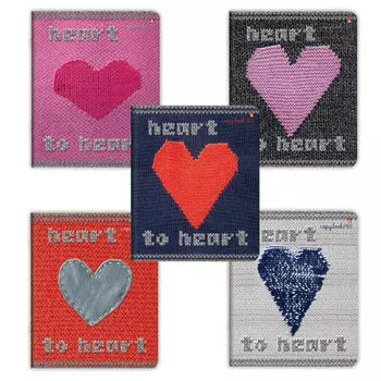 Тетрадь А5, 48 л., АЛЬТ, скоба, клетка, конгрев, гибридный лак, МОДНЫЙ СВИТЕР. СЕРДЦЕ (5 видов), 7-48-200, (10 шт.)