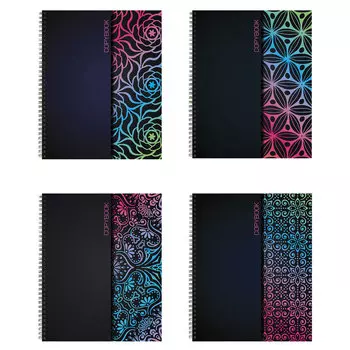 Тетрадь А5, 48 л., BRAUBERG ЭКО, гребень, клетка, обложка картон, АБСТРАКЦИЯ, 403053, (20 шт.)