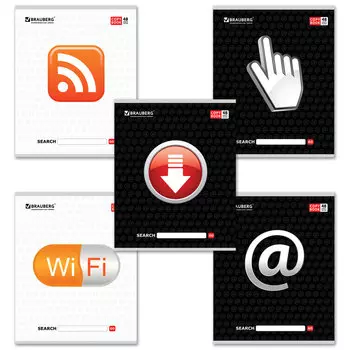 Тетрадь А5, 48 л., BRAUBERG ЭКО, клетка, обложка картон, В СЕТИ, 401815, (30 шт.)