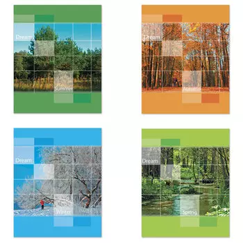 Тетрадь А5, 48 л., STAFF, клетка, офсет №2, обложка картон, ВРЕМЕНА ГОДА, 402323, (100 шт.)