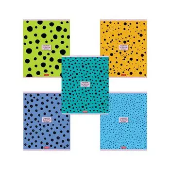 Тетрадь А5, 60 л., HATBER, скоба, клетка, выборочный лак, В точку! (5 видов), 60Т5вмВ1, (16 шт.)