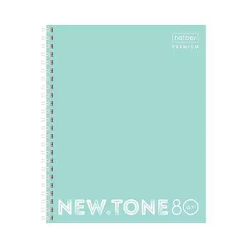 Тетрадь А5 80 л. HATBER Premium гребень, клетка, глянцевая ламинация, "NEWtone PASTEL Мята", 80Т5лA1гр_05039 (16 шт.)