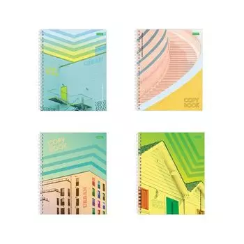Тетрадь А5, 96 л., HATBER ECO, спираль, клетка, обложка картон, Urban (4 вида), 96Т5C1сп, (12 шт.)