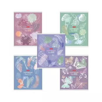 Тетрадь А5, 96 л., HATBER, скоба, клетка, фольга с выборочным лаком, MYCOPYBOOK (5 видов), 96Т5фвмВ1, (12 шт.)