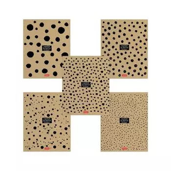 Тетрадь, А5, 96 л., HATBER, скоба, клетка, обложка крафт, В точку! (5 видов), 96Т5В1, (12 шт.)