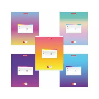 Тетрадь 24 л. BRAUBERG линия, обложка картон, "ГРАДИЕНТ", 403587 (40 шт.)