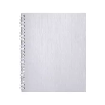 Тетрадь бумвинил А5 96л. гребень, офсет, клетка, БЕЛАЯ Metallic, HATBER, 96Т5бвВ1гр, (8 шт.)