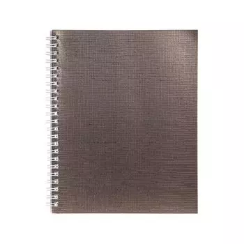 Тетрадь бумвинил А5 96л. гребень, офсет, клетка, КОРИЧНЕВАЯ Metallic, HATBER, 96Т5бвВ1гр, (8 шт.)