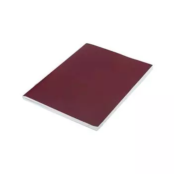 Тетрадь бумвинил А5 96л. скоба, офсет №1, клетка, с полями, STAFF, БОРДОВЫЙ (10 шт.)