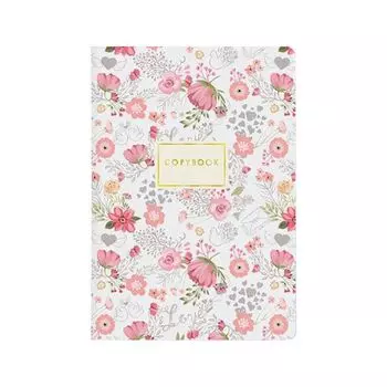 Тетрадь ЕВРО А5 40 л., BRUNO VISCONTI сшивка, клетка, Soft Touch, бежевая бумага 70 г/м2, "ЛЮБОВЬ И ГОЛУБИ", 7-40-001/35