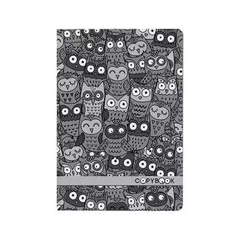 Тетрадь ЕВРО А5 40 л. BRUNO VISCONTI сшивка, клетка, Soft Touch, бежевая бумага 70 г/м2, "OWLES", 7-40-001/55