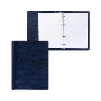 Тетрадь на кольцах, 90 л., А5, 140х205 мм, обложка ПВХ, клетка, синяя, ДПС, 2419-101