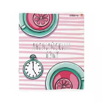 Тетрадь предметная GIRLS ONLY 48л., Soft Touch, фольга, АНГЛИЙСКИЙ ЯЗЫК, клетка, АЛЬТ, 7-48-1102/08 (20 шт.)