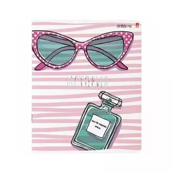 Тетрадь предметная GIRLS ONLY 48л., Soft Touch, фольга, ИСТОРИЯ, клетка, АЛЬТ, 7-48-1102/04 (20 шт.)