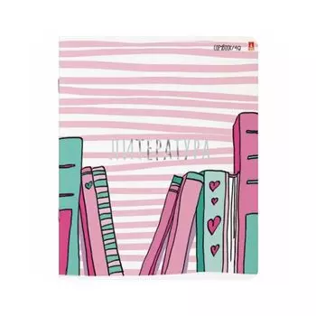 Тетрадь предметная GIRLS ONLY 48л., Soft Touch, фольга, ЛИТЕРАТУРА, линия, АЛЬТ, 7-48-1102/02 (20 шт.)