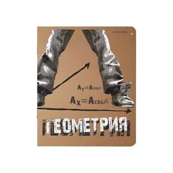 Тетрадь предметная КРУТАЯ ТЕМА 48л., объемная печать, ГЕОМЕТРИЯ, клетка, АЛЬТ, 7-48-1101/05 (20 шт.)