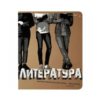 Тетрадь предметная КРУТАЯ ТЕМА 48л., объемная печать, ЛИТЕРАТУРА, линия, АЛЬТ, 7-48-1 (20 шт.)