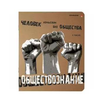 Тетрадь предметная КРУТАЯ ТЕМА 48л., объемная печать, ОБЩЕСТВОЗНАНИЕ, клетка, АЛЬТ, 7-48-1101/12 (20 шт.)
