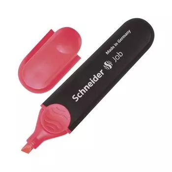 Текстмаркер SCHNEIDER (Германия) Job, КРАСНЫЙ, скошенный наконечник, 1-5 мм, 1502, (10 шт.)