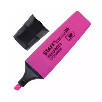Текстовыделитель STAFF EVERYDAY, РОЗОВЫЙ, скошенный наконечник, 1-5 мм, 151641 (36 шт.)