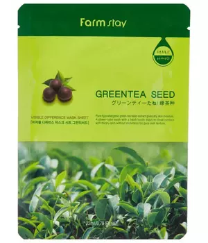 Тканевая маска для лица с экстрактом семян зеленого чая Visible Difference Mask Sheet Green Tea Seed
