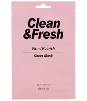 Тканевая маска для питания и укрепления кожи, 22мл, EUNYUL EUNYUL Clean&amp;Fresh Firm/Nourish Sheet Mask, 22ml