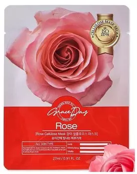 Тканевая маска Grace Day с экстрактом розы, 27мл