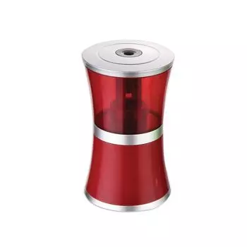 Точилка электрическая BRAUBERG Office style, питание от USB/4 батареек АА, красная, 223568