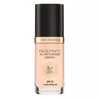 Тональная основа Max Factor Facefinity All Day Flawless 3-in-1, 10 тон fair porcelain