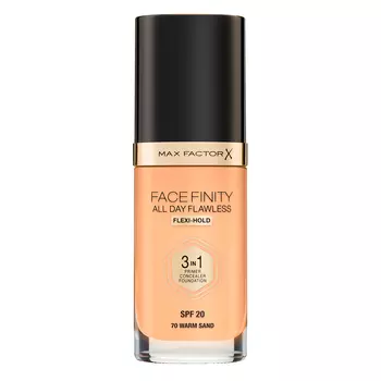 Тональная основа Max Factor Facefinity All Day Flawless 3-in-1, 70 тон warm sand
