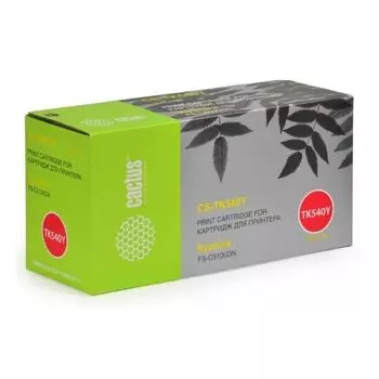Тонер Cactus CS-TK540Y желтый для Kyocera FS-C5100DN (4000стр.)