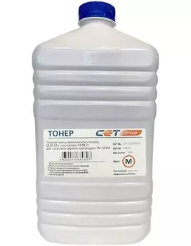 Тонер Cet CE28-M/CE28-D CET111054550 пурпурный бутылка 550гр. (в компл.:девелопер) для принтера KONICA MINOLTA Bizhub C258/308/368