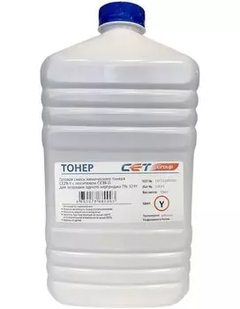 Тонер Cet CE28-Y/CE28-D CET111055550 желтый бутылка 550гр. (в компл.:девелопер) для принтера KONICA MINOLTA Bizhub C258/308/368